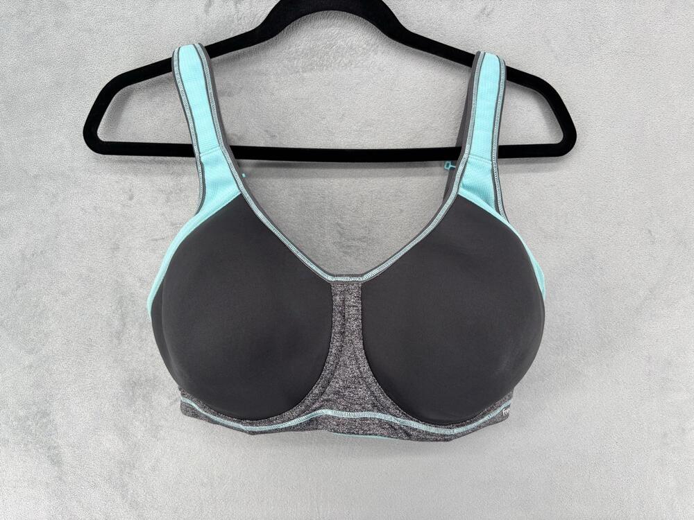 Freya Sports Bra Womens 34G Gray Freya Active Racerback Underwired Molded Lined